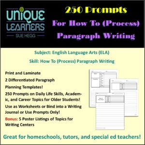 250 Writing Prompts for how-to paragraphs