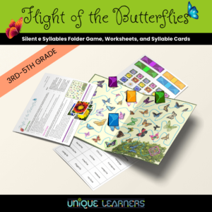 Flight of the Butterflies - Vocabulary Games Closed and Silent e Syllables Game Cover