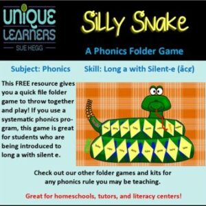 Long a with Silent e Phonics Game