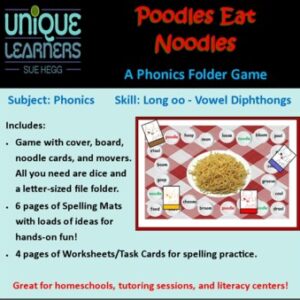 Long oo Phonics Game, Activities, and Worksheets