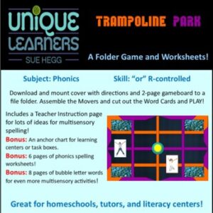 Phonics R-Controlled - or - Worksheets and Game