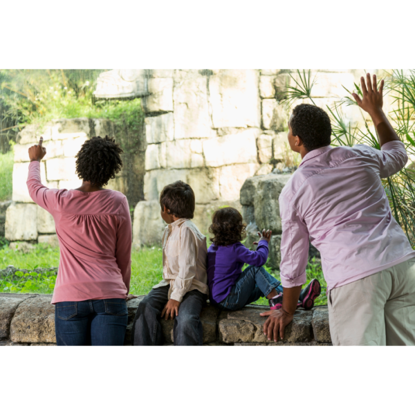 A family traveling to a national park as part of a homeschool summer unit study.