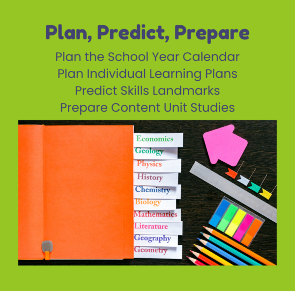 Plan, Predict, Prepare for your homeschool year.