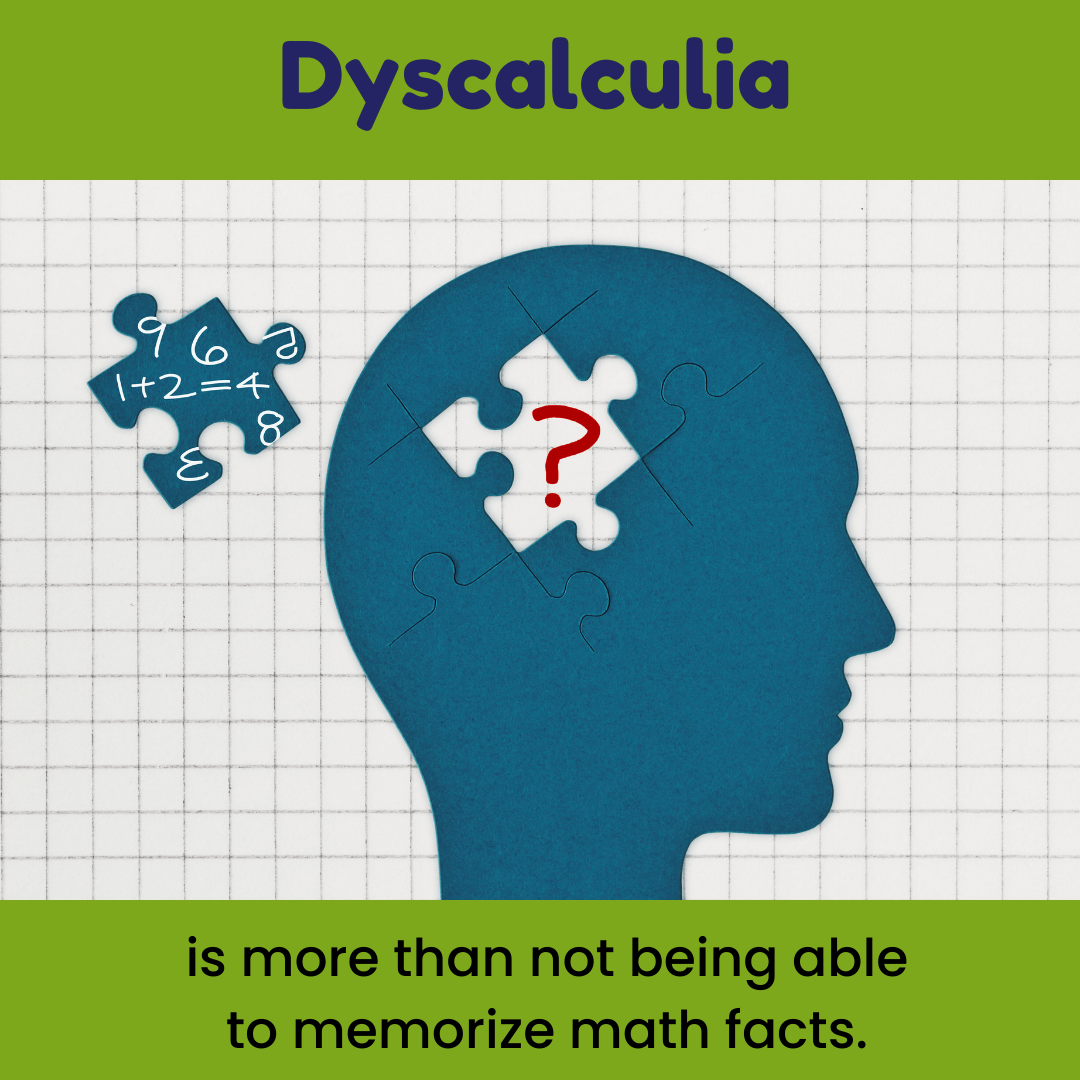 Dyscalculia is a brain-based disorder involving all areas of math