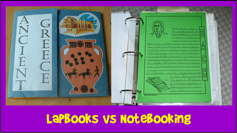 Lapbooks and notebooking can be effective in evaluating learning in a homeschool.