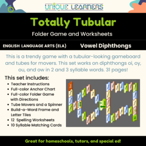 Totally Tubular Vocabulary Game Information