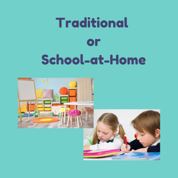 Common Special Needs Homeschool Approaches - Traditional or School-at-Home picturing kids coloring