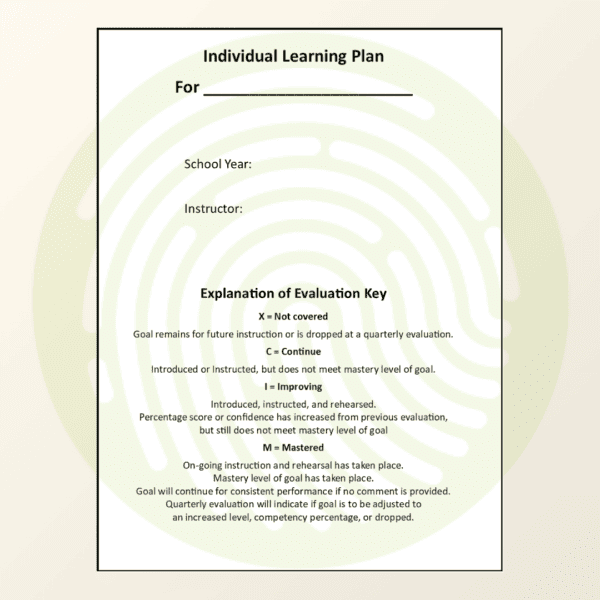 Individualized Learning Plan Goals Example Image 01