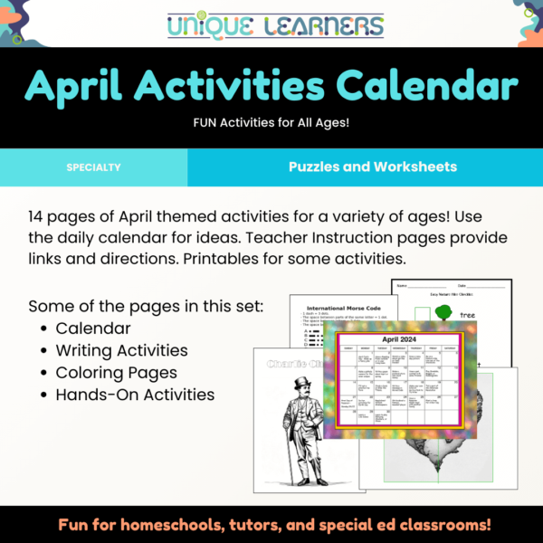 April Activities Packet Description