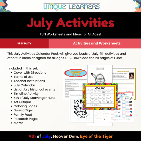 july-activities-calendar-packet-description