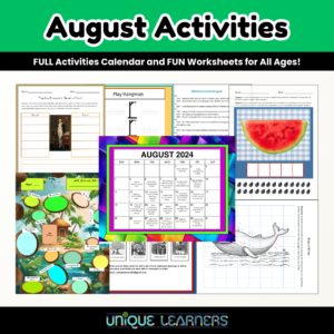 August Activities Packet Cover Image