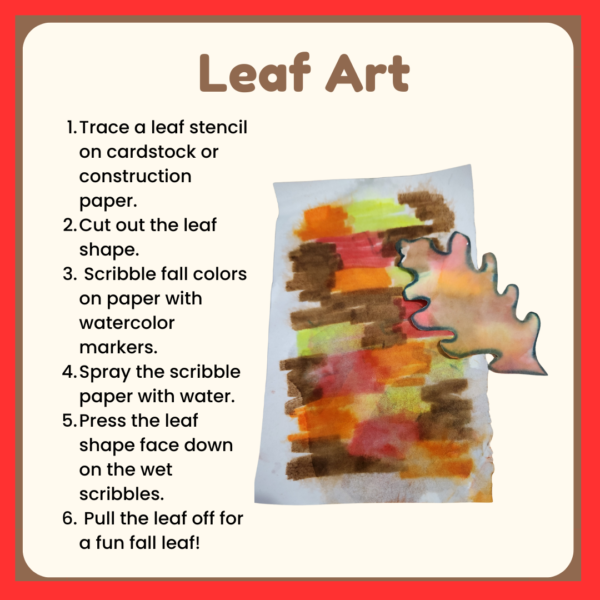 Interactive Learning: Leaf Art for October Homeschool