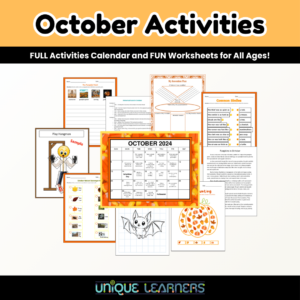 October Activities Calendar Pack Cover Image