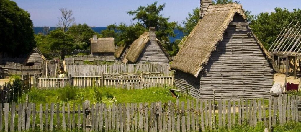 Activities for November: Pilgrim houses on the Plimouth Plantation