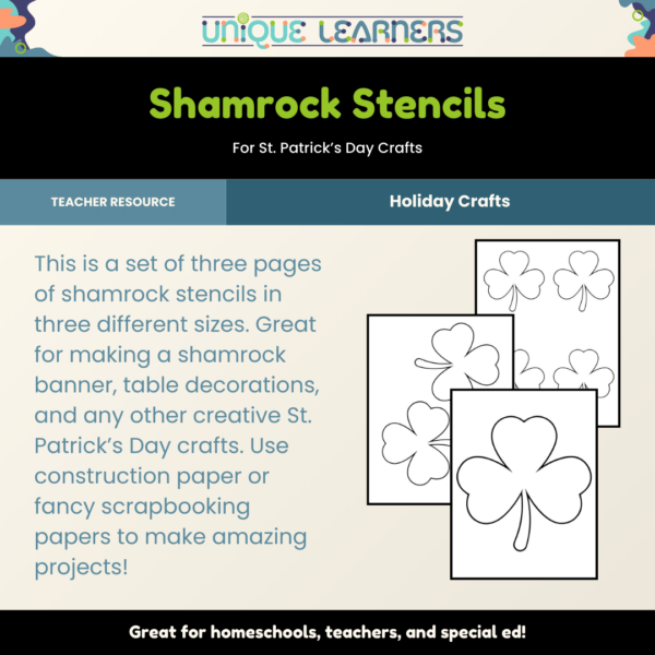 Shamrock Stencils - St. Patrick's Day Crafts