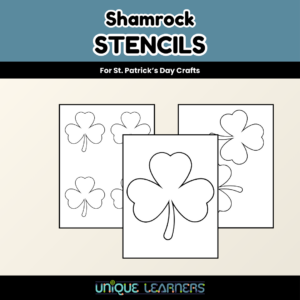 Shamrock stencils help with any St. Patrick's Day crafts.