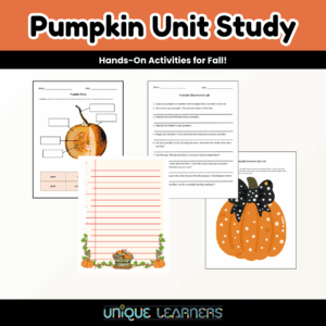 Grab this short pumpkin unit study for free.