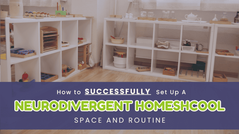 How to Successfully Set Up a Neurodivergent Homeschool Space and Routine
